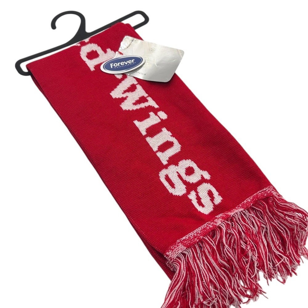 NEW Detroit Red Wings NHL Scarf Forever Collectibles Red White Logo Fan Gear